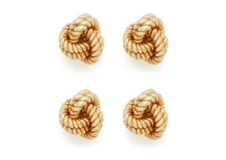 18Kt Yellow Gold Knot Studs