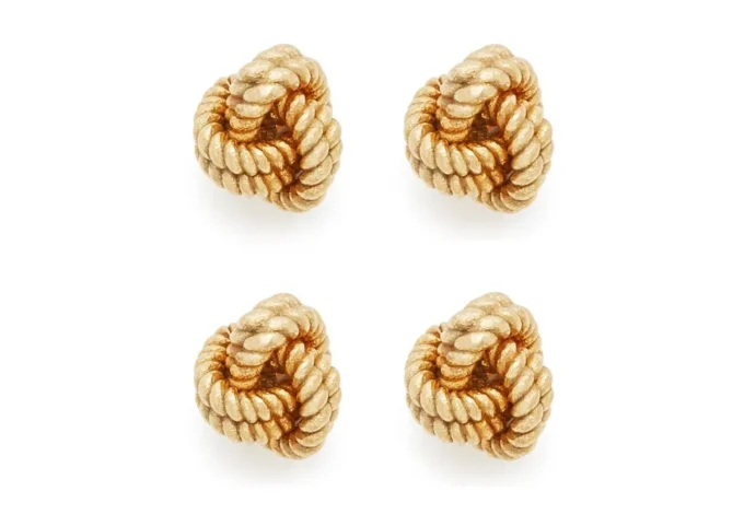 18Kt Yellow Gold Knot Studs