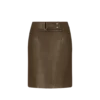 Above the Knee Leather Pencil Skirt
