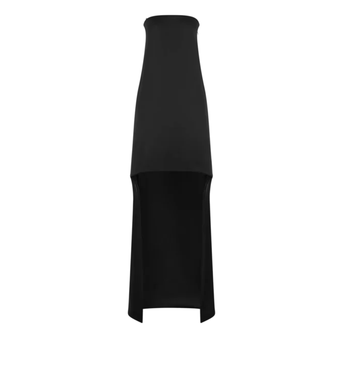 Asymmetric Strapless Cocktail Dress
