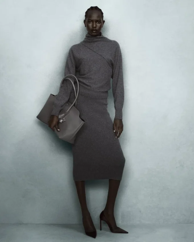 Natural Grain Leather Alexander Large Shoulder Bag Natural Grain Leather Alexander Large Shoulder Bag