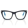 Blue Block Cat Eye Opticals with Clip on Sunglasses