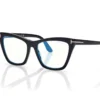 Blue Block Cat Eye Opticals with Clip on Sunglasses