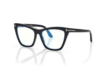 Blue Block Cat Eye Opticals with Clip on Sunglasses