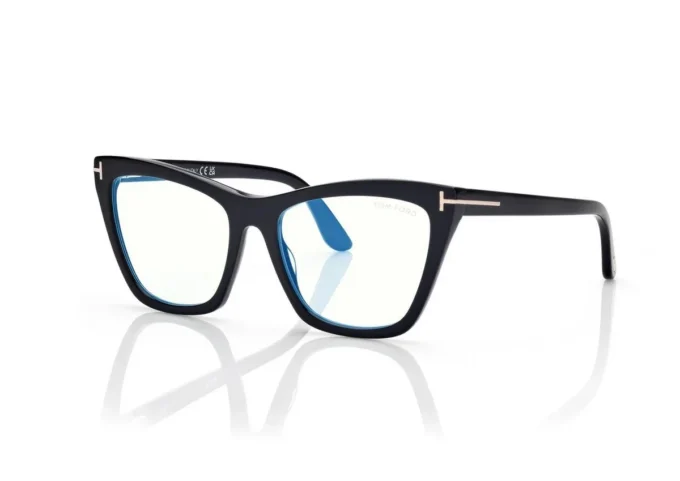 Blue Block Cat Eye Opticals with Clip on Sunglasses