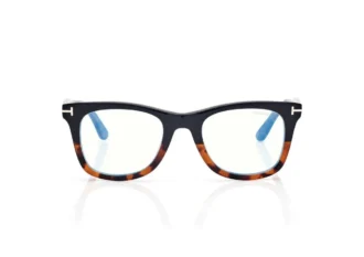 Blue Block Square Opticals with Clip on Sunglasses