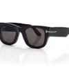 Blue Block Square Opticals with Clip on Sunglasses