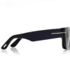 Blue Block Square Opticals with Clip on Sunglasses