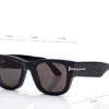 Blue Block Square Opticals with Clip on Sunglasses