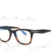 Blue Block Square Opticals with Clip on Sunglasses
