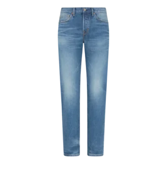 Blue Stretch Straight Fit Selvedge Denim