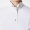 Bonded Cotton Silk Blend Poplin Cropped Shirt Bonded Cotton Silk Blend Poplin Cropped Shirt