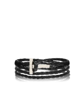 Braided Leather T Bracelet Braided Leather T Bracelet