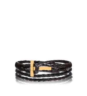 Braided Leather T Bracelet Braided Leather T Bracelet