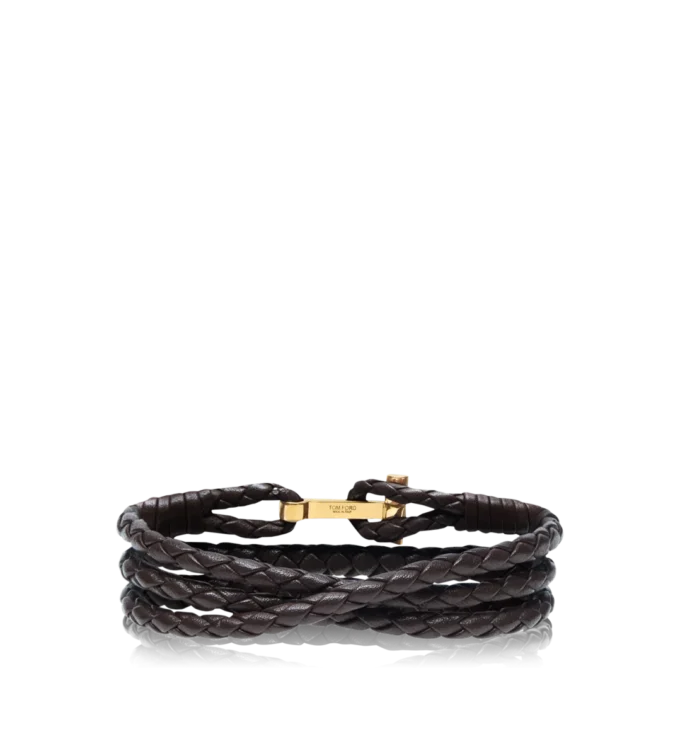 Braided Leather T Bracelet