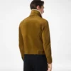 Brushed Suede Shearling Collar Trucker