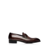 Burnished Leather and Alligator Elkan Twisted Band Loafer Burnished Leather and Alligator Elkan Twisted Band Loafer
