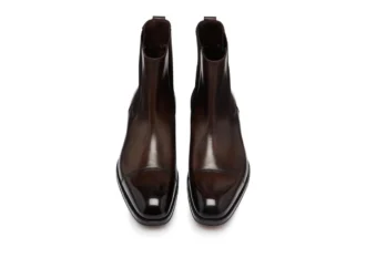 Burnished Leather Edgar Chelsea Boot