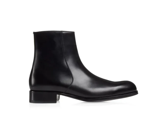 Burnished Leather Edgar Zip Boot