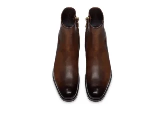 Burnished Leather Edgar Zip Boot