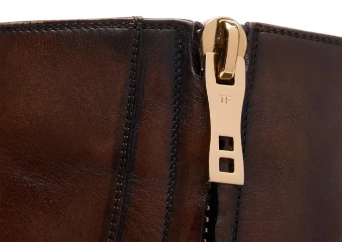 Burnished Leather Edgar Zip Boot