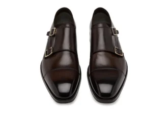 Burnished Leather Elkan Monk Strap