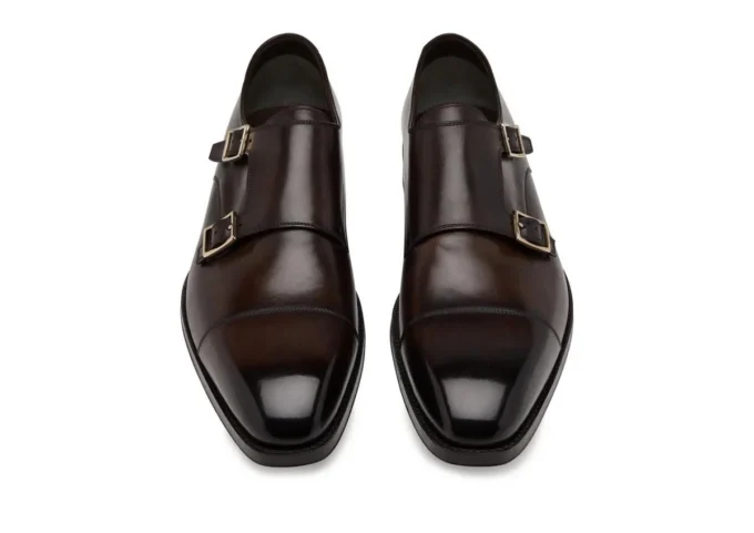 Burnished Leather Elkan Monk Strap