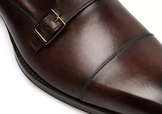 Burnished Leather Elkan Monk Strap