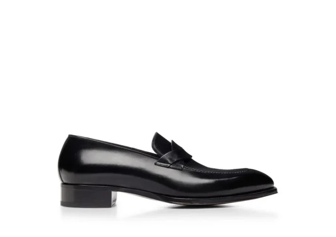 Burnished Leather Elkan Twisted Band Loafer