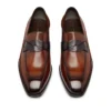 Burnished Leather Elkan Twisted Band Loafer