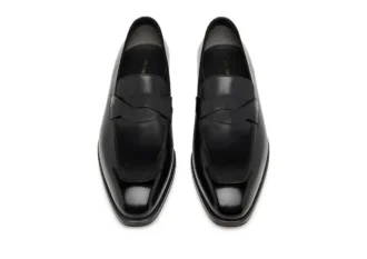 Burnished Leather Elkan Twisted Band Loafer