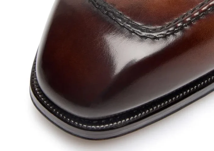 Burnished Leather Elkan Twisted Band Loafer