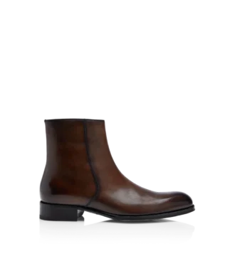 Burnished Leather Elkan Zip Boot