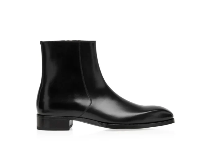 Burnished Leather Elkan Zip Boot