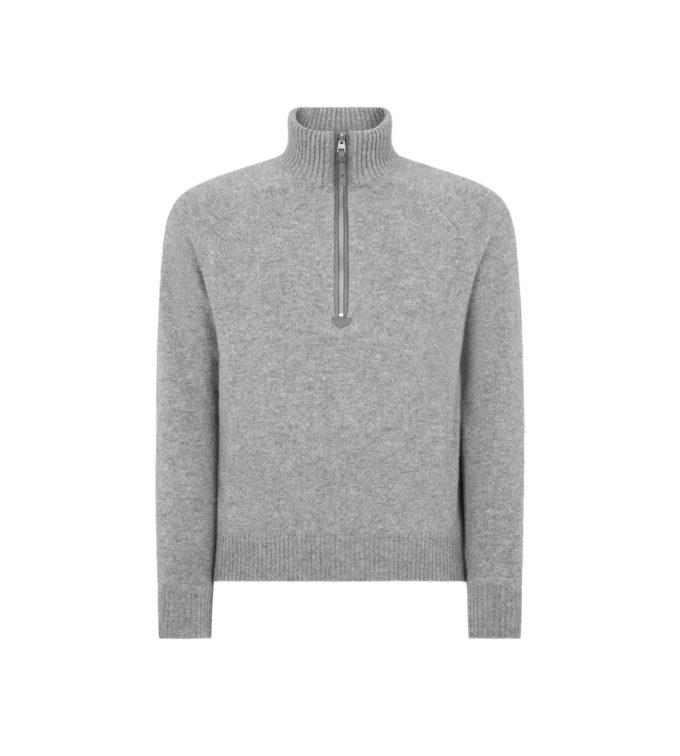 Cashmere Lambswool Half Zip