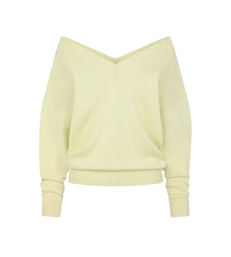 Cashmere Off the Shoulder V-Neck Knit