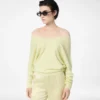 Cashmere Off the Shoulder V-Neck Knit