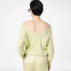 Cashmere Off the Shoulder V-Neck Knit