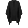 Cashmere Poncho with Tonal Tf Embroidered Logo