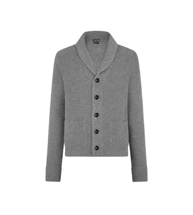 Cashmere Shawl Collar Cardigan