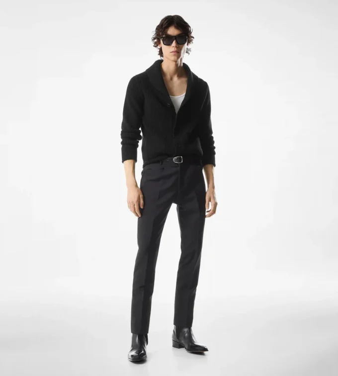 Cashmere Shawl Collar Cardigan