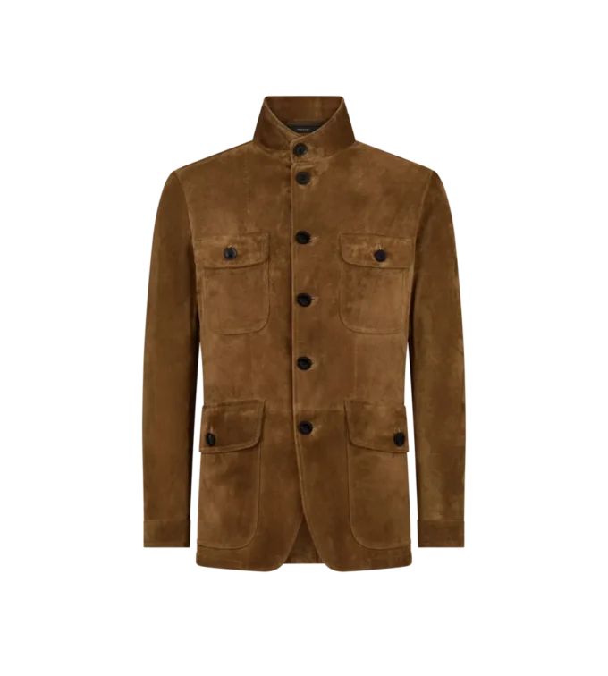 Cashmere Suede Military Jacket