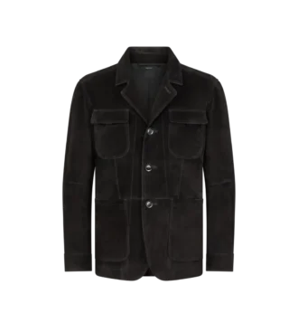 Cashmere Suede Military Jacket