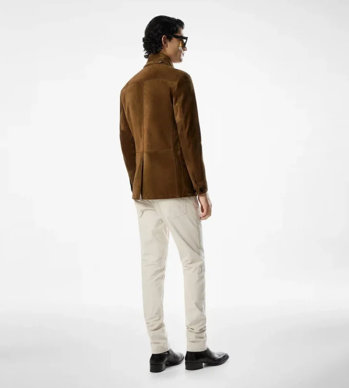 Cashmere Suede Military Jacket