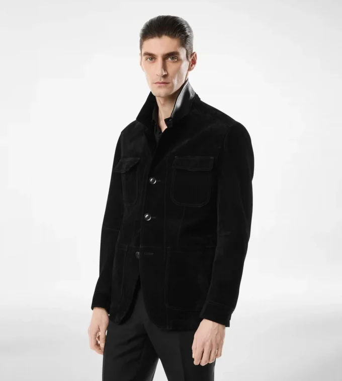 Cashmere Suede Military Jacket Cashmere Suede Military Jacket