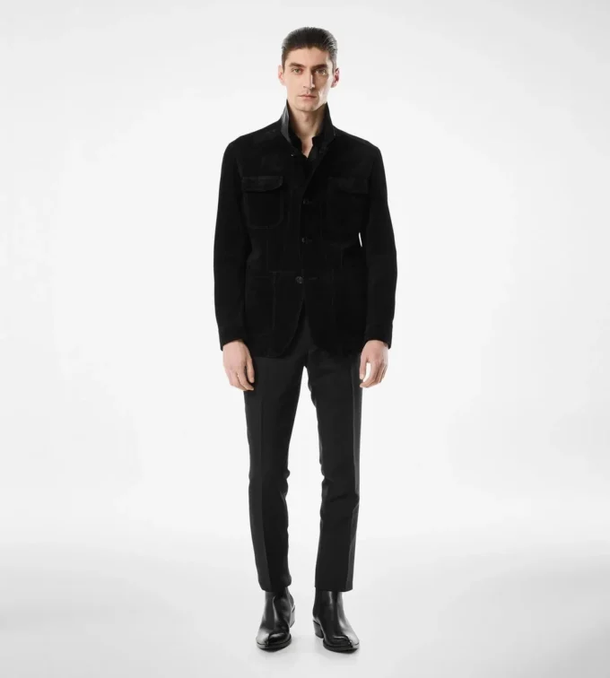 Cashmere Suede Military Jacket Cashmere Suede Military Jacket