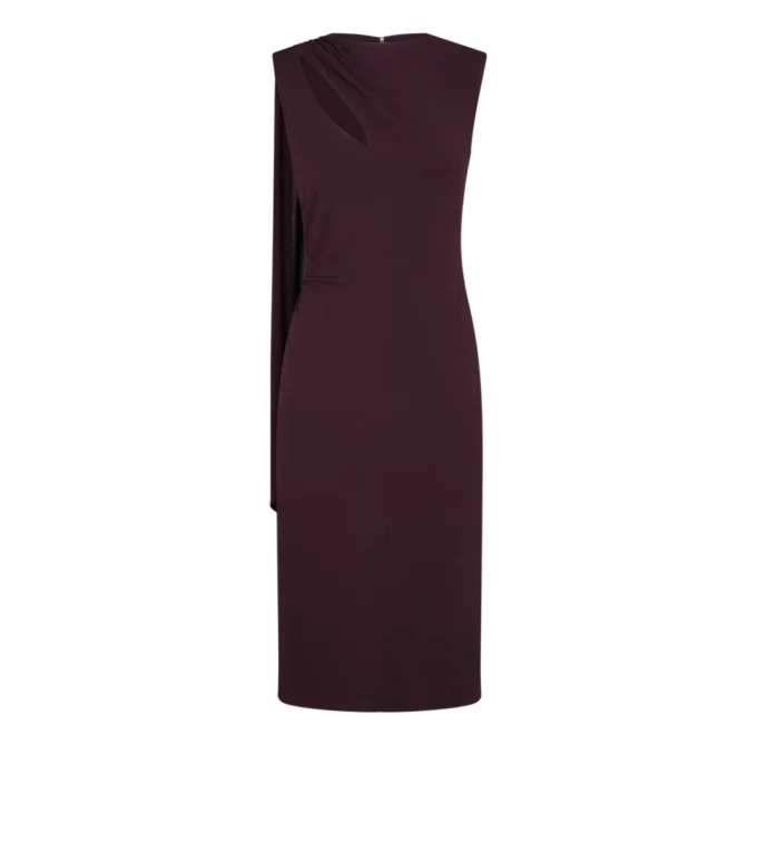 Cocktail Dress with Cut Out and Scarf Detail