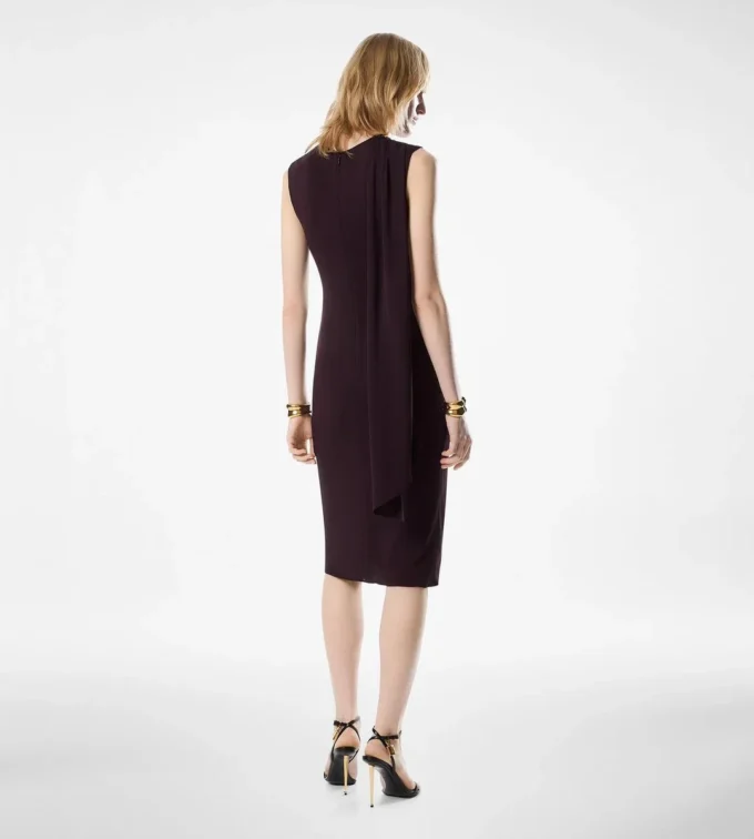Cocktail Dress with Cut Out and Scarf Detail