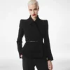 Compact Stretch Boucle’ Wrap Jacket Compact Stretch Boucle’ Wrap Jacket