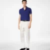 Contrast Piping Cashmere Silk Polo